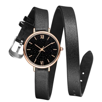 Customized Logo Girls Hand Watches Extended Leather Wholesale Wrist Watch for Women Ladies Fashion Quartz Watches 2024