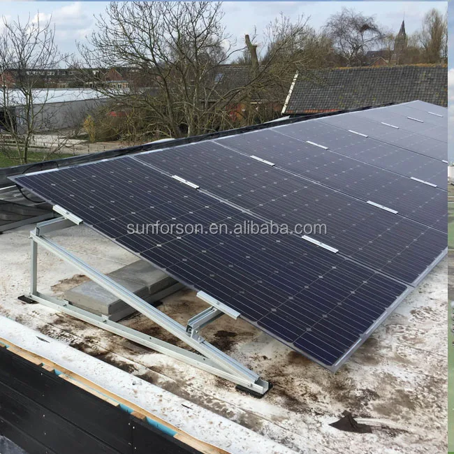 Flat Roof Ballasted PV Mount Supports Aluminium Solar Roof Rack ...