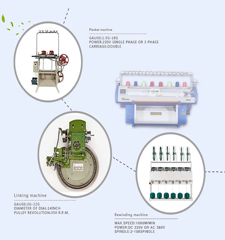 Semi Auto Placket Knitting Machine Sales Suzhou Home Industry Machinery