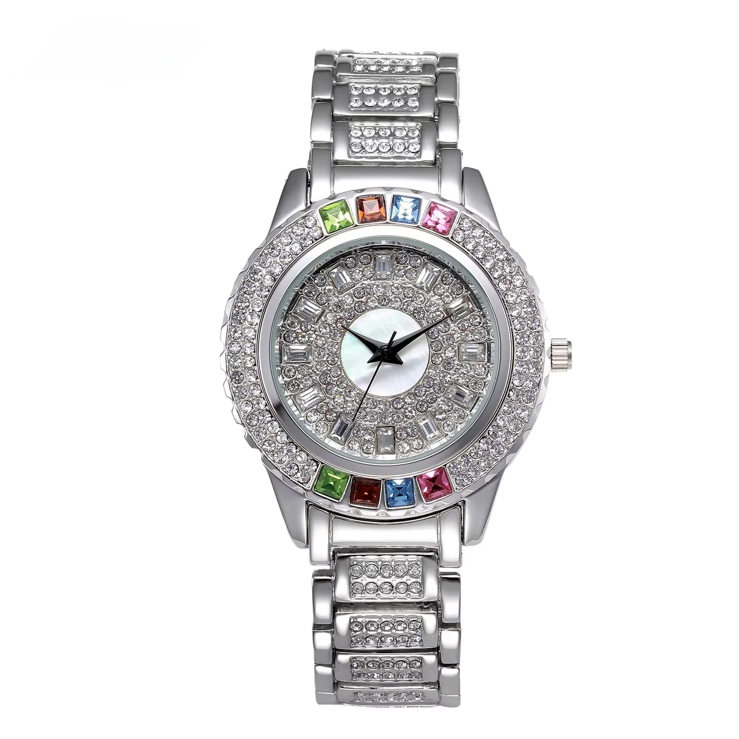 Luxury Women's Diamond Quartz Watch - Gold & Zircon