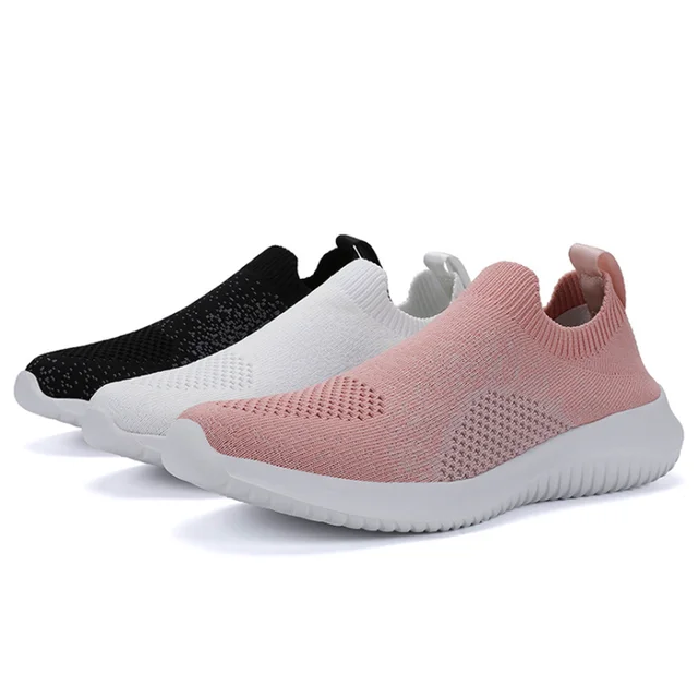 Summer new flying knit upper mens sports shoes boy white shoes lightweight casual sports shoes