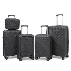 Unisex Luxury Vintage Large Trolley Suitcase Set Durable PP Spinner New Carry Zipper Travel Bags TSA Lock Special Design Luggage