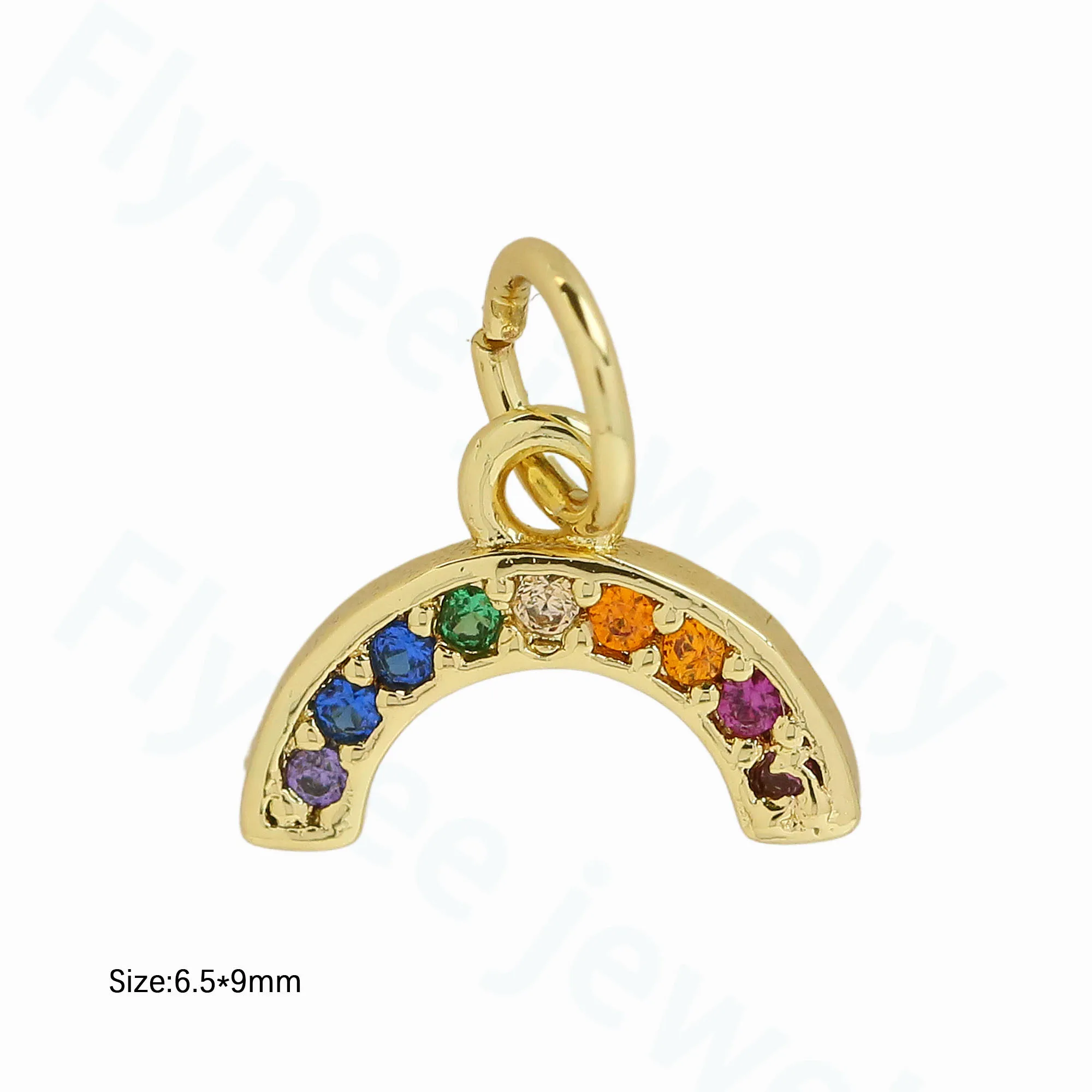 Dainty Mini Small Clear CZ Charm Gold Plated Tiny Zircon Cubic Zirconia Girl Boy Heart Hand Animal Charms Pendants Wholesale