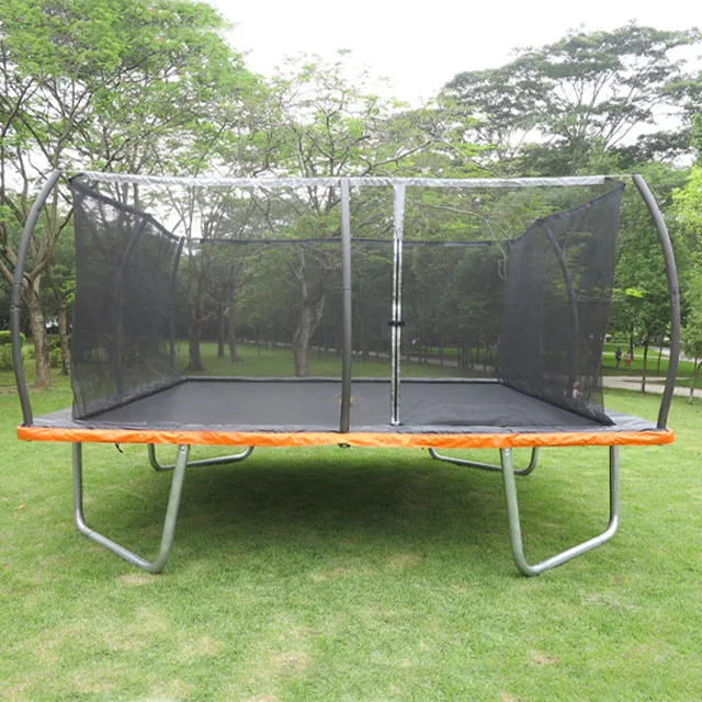 Hot sale High Quality 12*8ft  Big Rectangular Trampolines Children With Safety Net