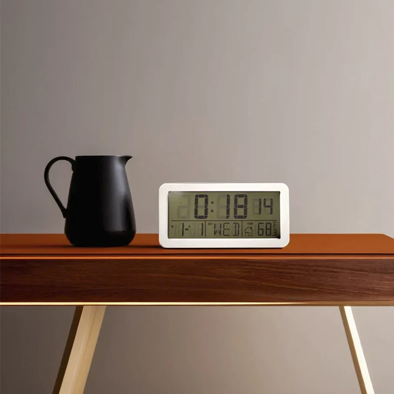 Large Alarm Clock Snooze Time Calendar Dementia Clock Temperature Desk Table Wall Backlight Large Display Digital Clock Kit