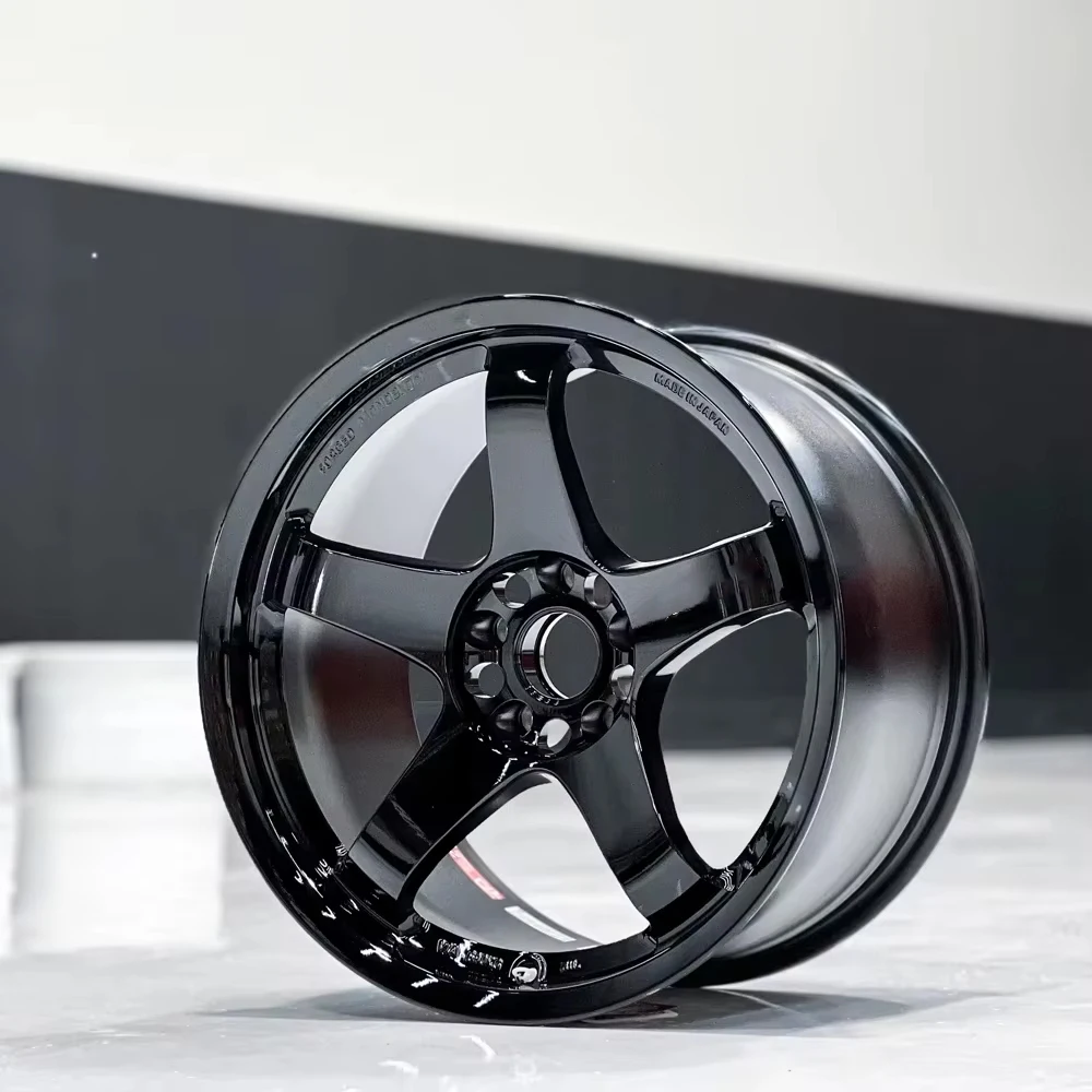 New Rcsr Nismo LMGT4 Gloss Black 6061-T6 Aluminum Alloy Forged Wheels 114.3MM PCD 20MM Black Finish