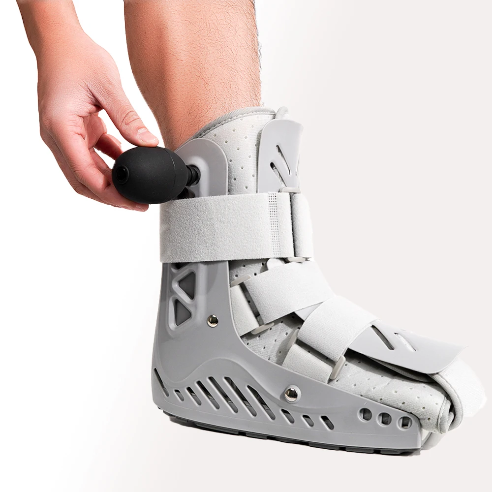 Medical Inflatable Orthopedic Fracture Walking Boots Air Foam Nylon Cast Boot With Elastic