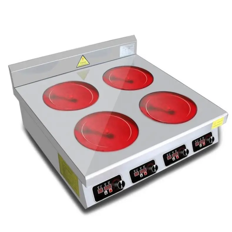 New Design Commercial Ceramic Cooker High Power Inducter Touch Control LED Display 4 burner Electric Stove Infrared Cooker