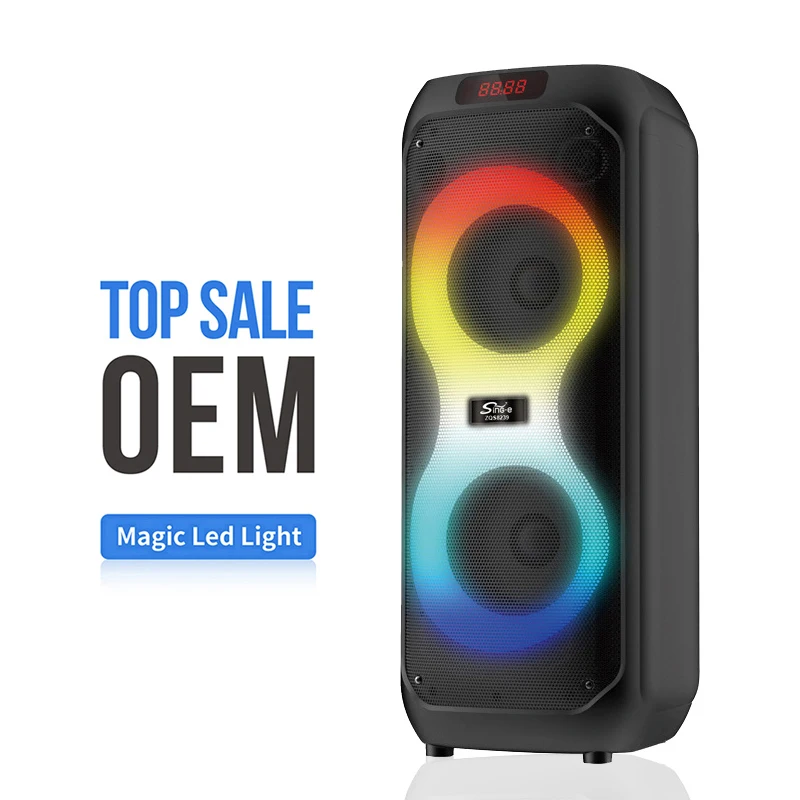 Altavoz portátil Bluetooth ZQS8239 con micrófono y luces LED