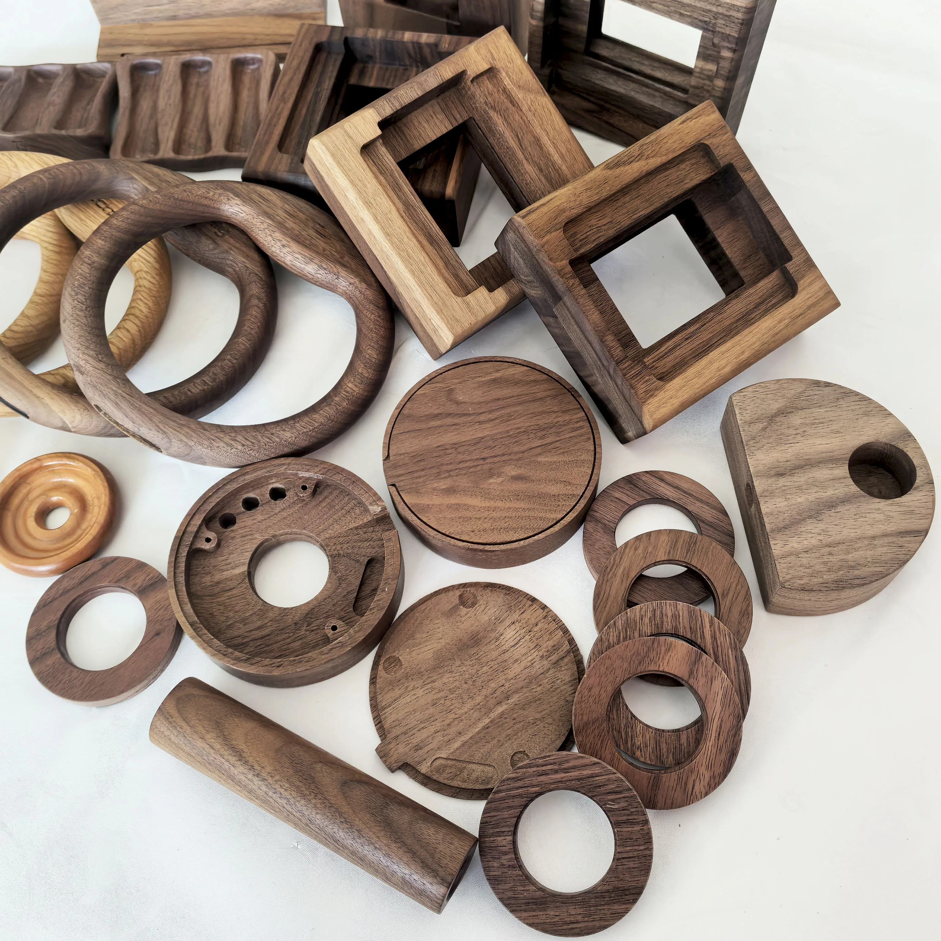 Professional OEM CNC Wood & Stainless Steel Milling Service for Custom Toy Parts-Walnut Beech Maple Oak Materials