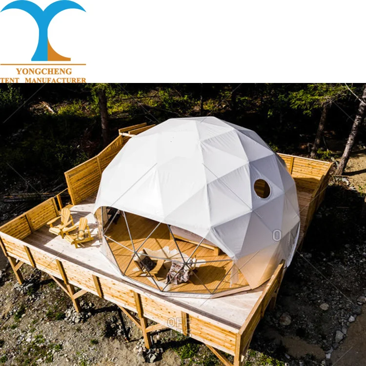 Deck Air Conditioned Tents Person Dome House Tents With Bathroom - Main Image