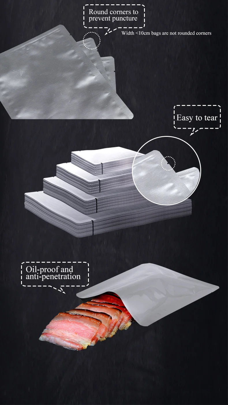 Aluminized Mylar Bag Matte Aluminum Foil Vacuum Bag Powder Herb Food