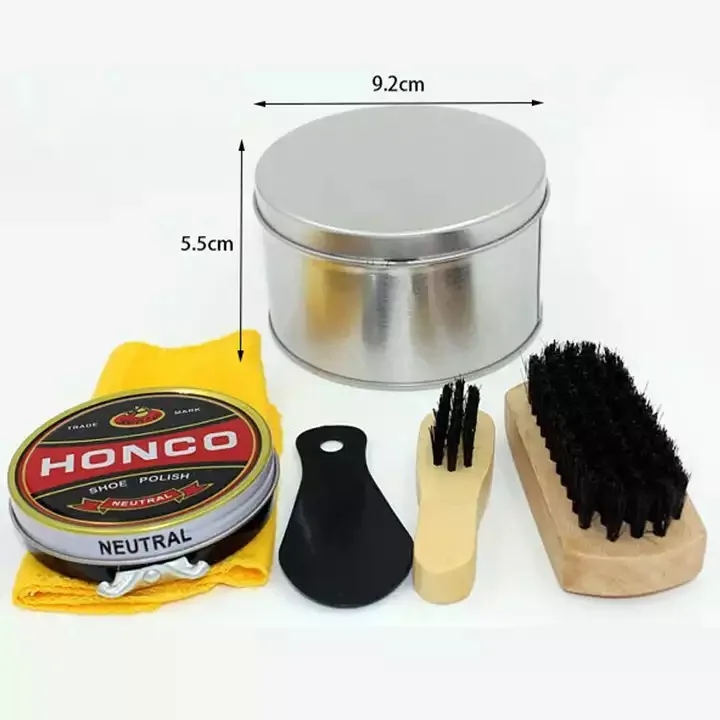 Hot Sale Hotel Shoe Polish Tool Wooden Brush 5 Pcs Shoe Care Kits Daily Shoe Care Set