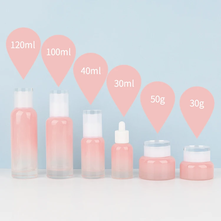 cosmetic glass bottle 30g 50g 30ml 40ml 100ml 120ml Skincare other glass packaging new year Christmas gift glass bottle details