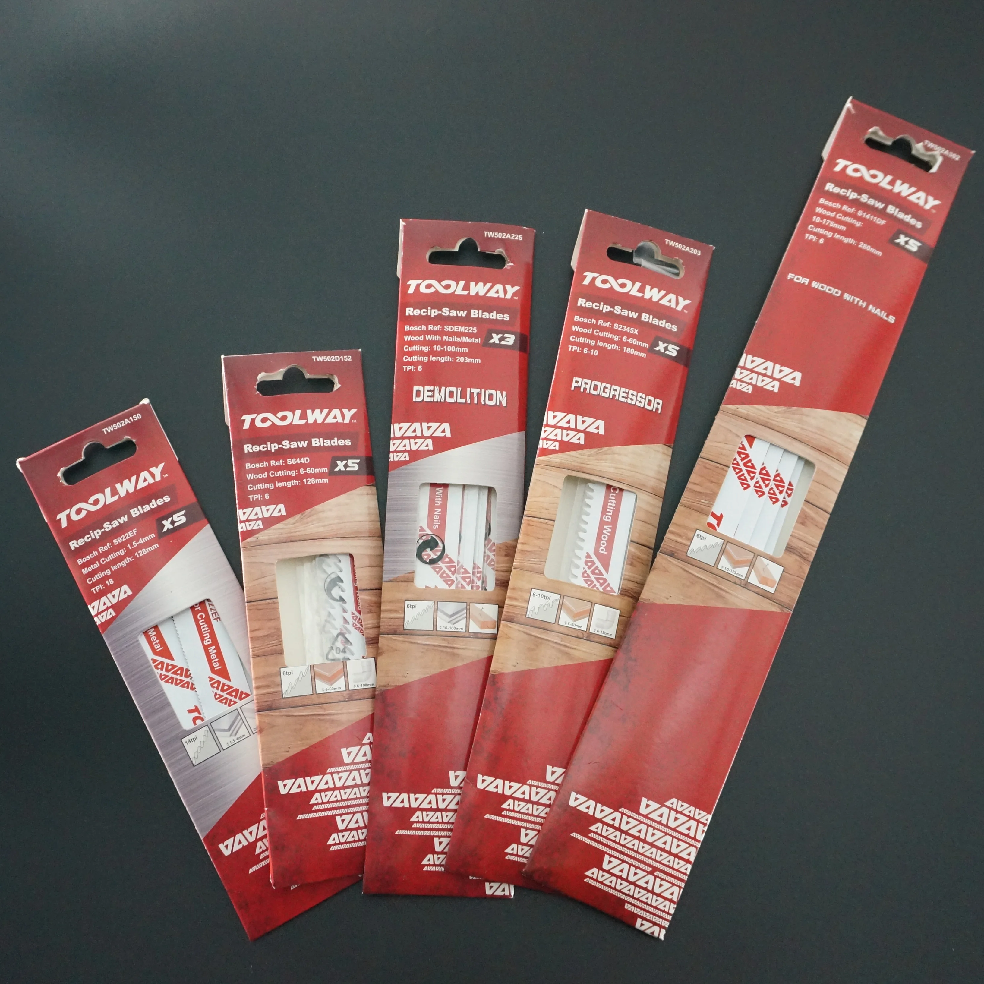 Toolway S2345x Reciprocating Saw Blade Sabre Recip Saw Blades 5 Pcs For