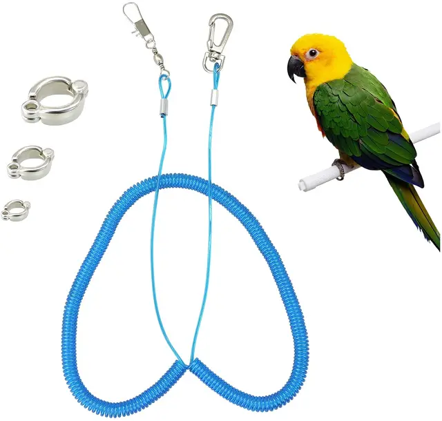 3/4/5/6/7/8/10m Parrot Bird Flying Training Leash Ultra-light Rope Anti-bite With Leg Ring Harness Outdoor Cockatiel