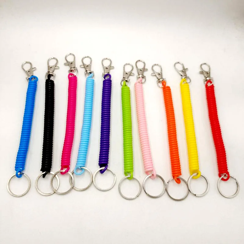 Spiral Retractable Spring Coil Keychain Theftproof Antilost Stretch