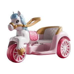 12V Children Ride on Kids Electric Vehicle Princess Carriage Girls Toy Gift Ride on Car Baby Products Carros
