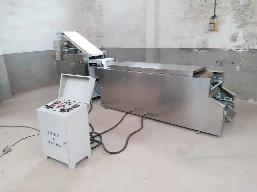 Automatic flat chapati lebanese roti lavash arabic pita bread maker making machine production line for sale china tunnel oven