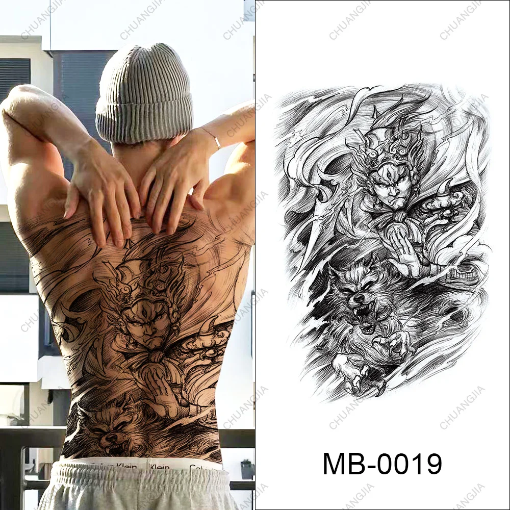 Große Temporäre Tattoos Für Rücken & Brust – Wasserfest, Cool Für Männer & Frauen