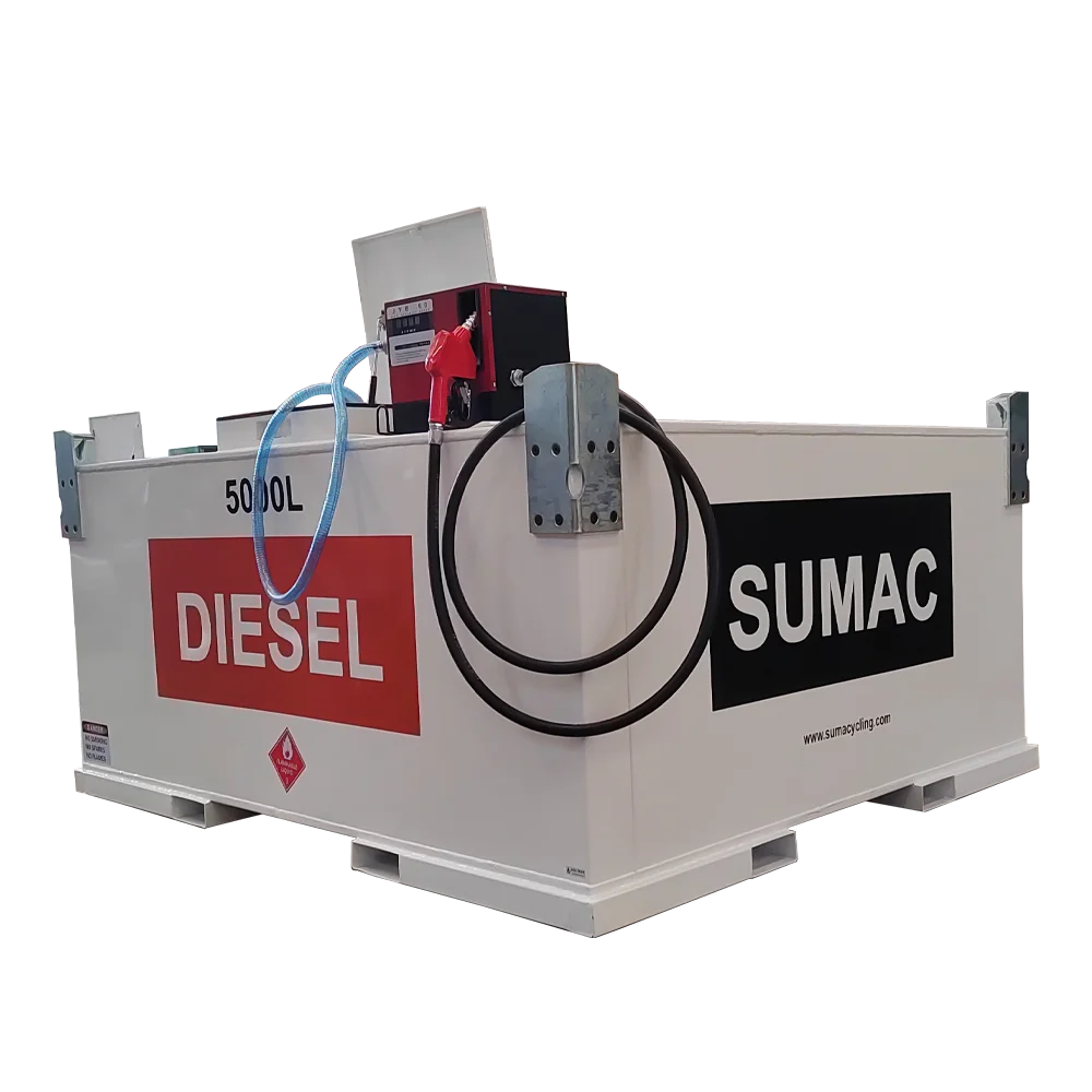 Sumac 2500l 3m3 5000l 6000l mobile steel self bunded portable dispenser diesel gasoline oil fuel transcube tank with pump price