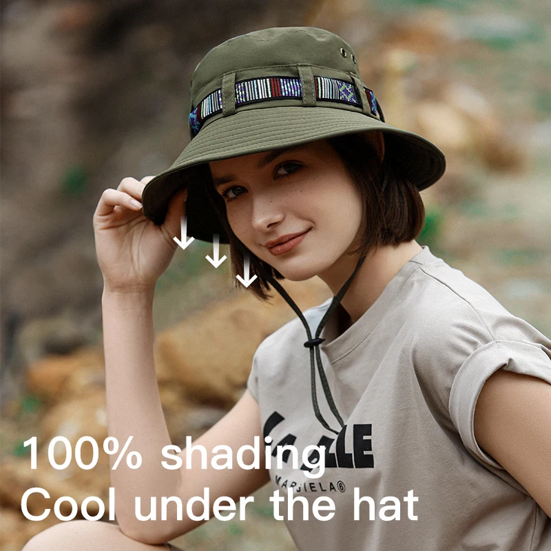 Custom Waterproof Fishing Boonie Bucket Hat UV Protection