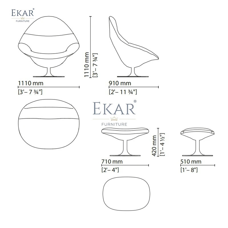 product modern egg shaped leisure chair with sleek metal base unique design for living room bedroom hotel kitchen school bar use-66