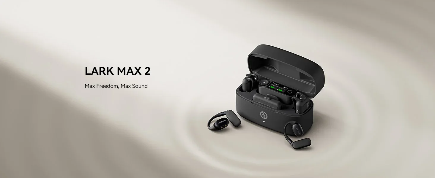 Hollyland Lark Max2 Wireless Lavalier Microphone with Professional ENC Studio Quality Audio for Photography Wireless Microphone