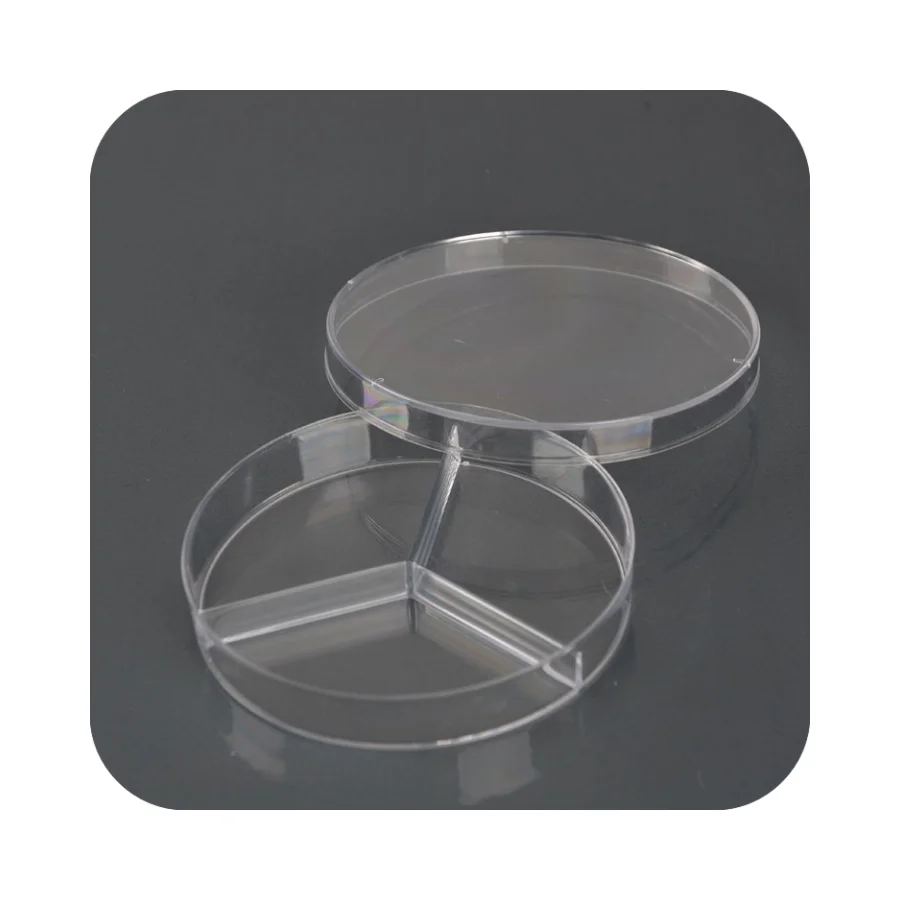 Customized Tissue Cell Culture Plate 1room 2rooms 3rooms Sterile Plastic Petri Dish 60mm 90mm