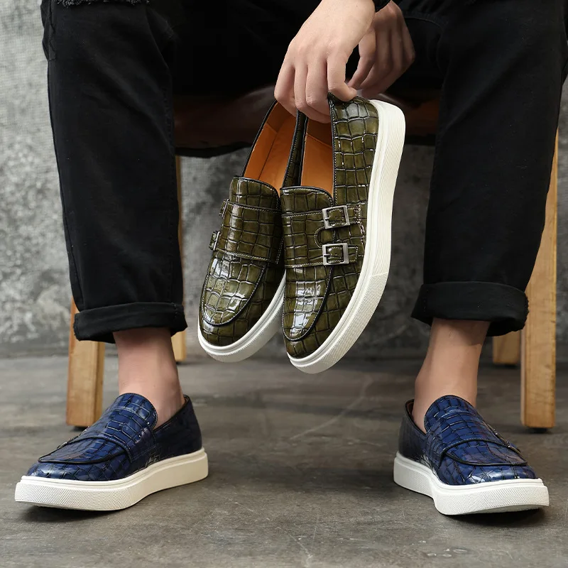 FRAUIT Scarpe Uomo Eleganti Mocassini Lucide Scarpe Uomini Elegante Senza  Lacci Scarpe Da Sposa Scarpe Da Guida Scarpe Da Barca Slip On Brogue  Ragazzo