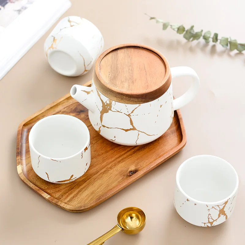 hot sale luxury modern teapot 4-piece