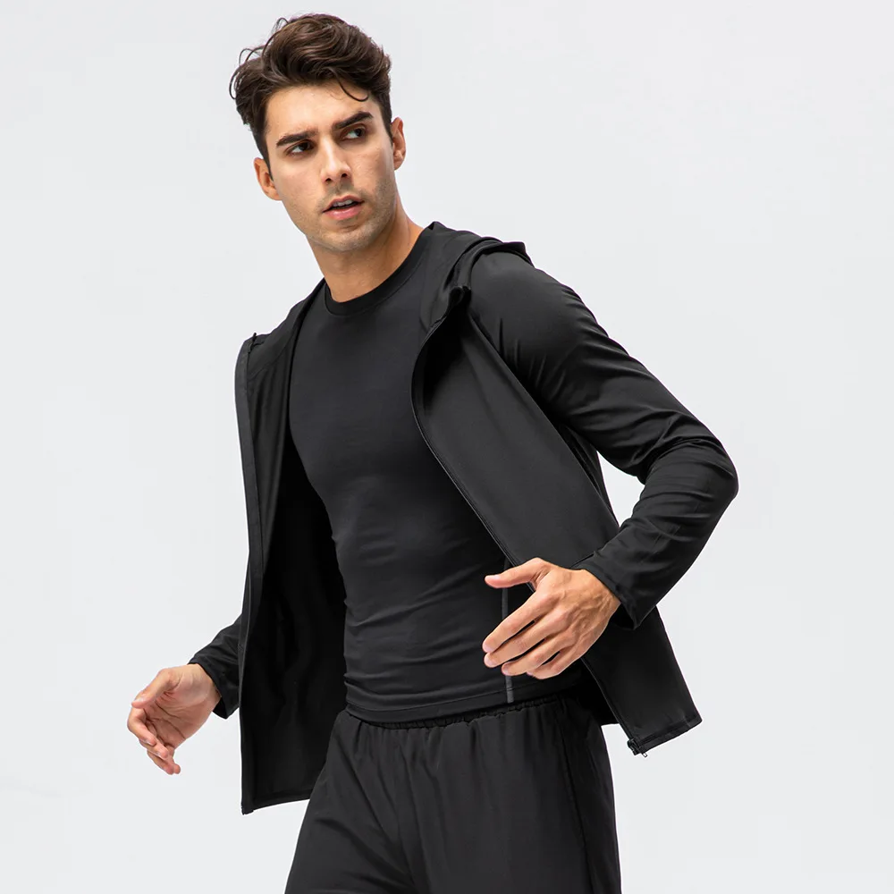 New Style Men Tracksuit Fitness Running Training Long Sleeve Zip-up Casual  Hoodie Quick-Drying Jacket