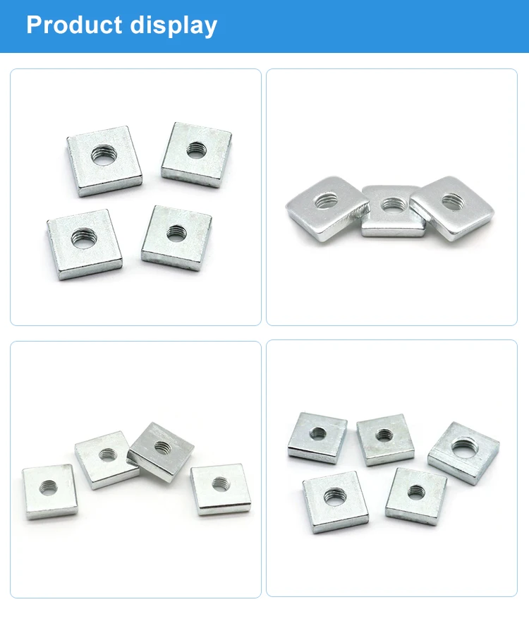M2 M3 M4 M5 M6 M8 M10 M12 Zinc Plated Carbon Steel Thin Square Nuts ...