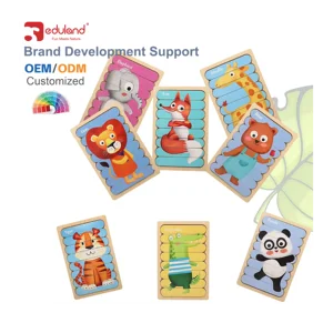 Custom Early Educational 3D Puzzle Game Intelligent Wooden Jigsaw Toy DIY Toy for Brain Training