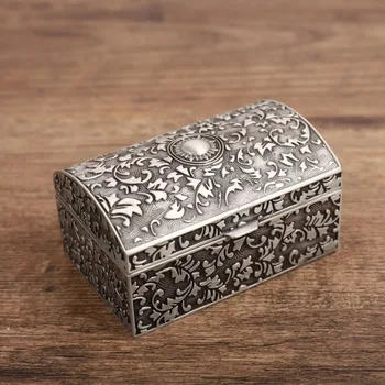 Vintage Pirate Treasure Chest - Metal Zinc Alloy Jewelry Box