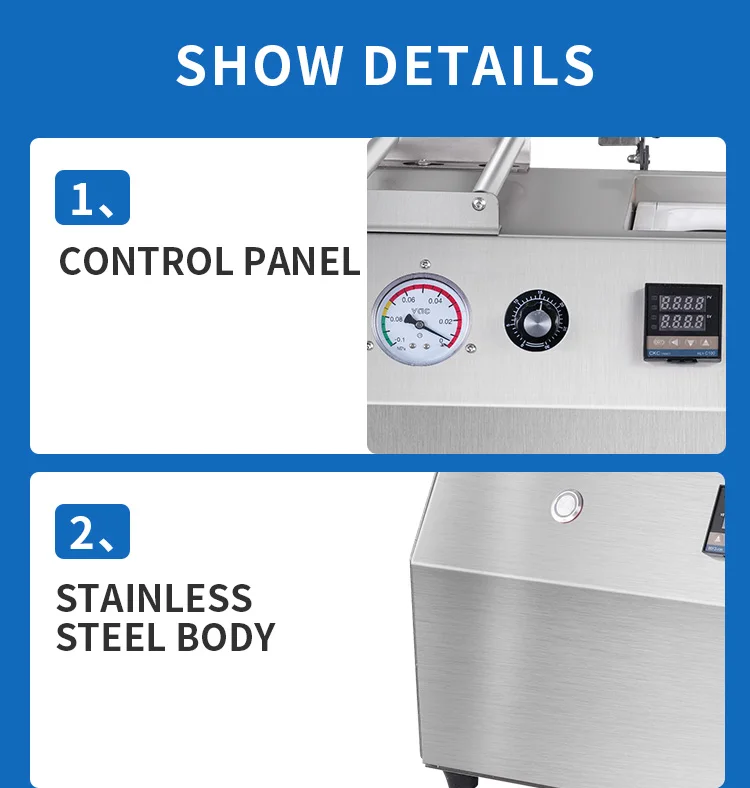 AM-260VS for 2 Trays Meat Fruit Steak Beef Sealer Manual Easy Operation Food Packer Freshlocker Packaging Vacuum Skin Machine manufacture