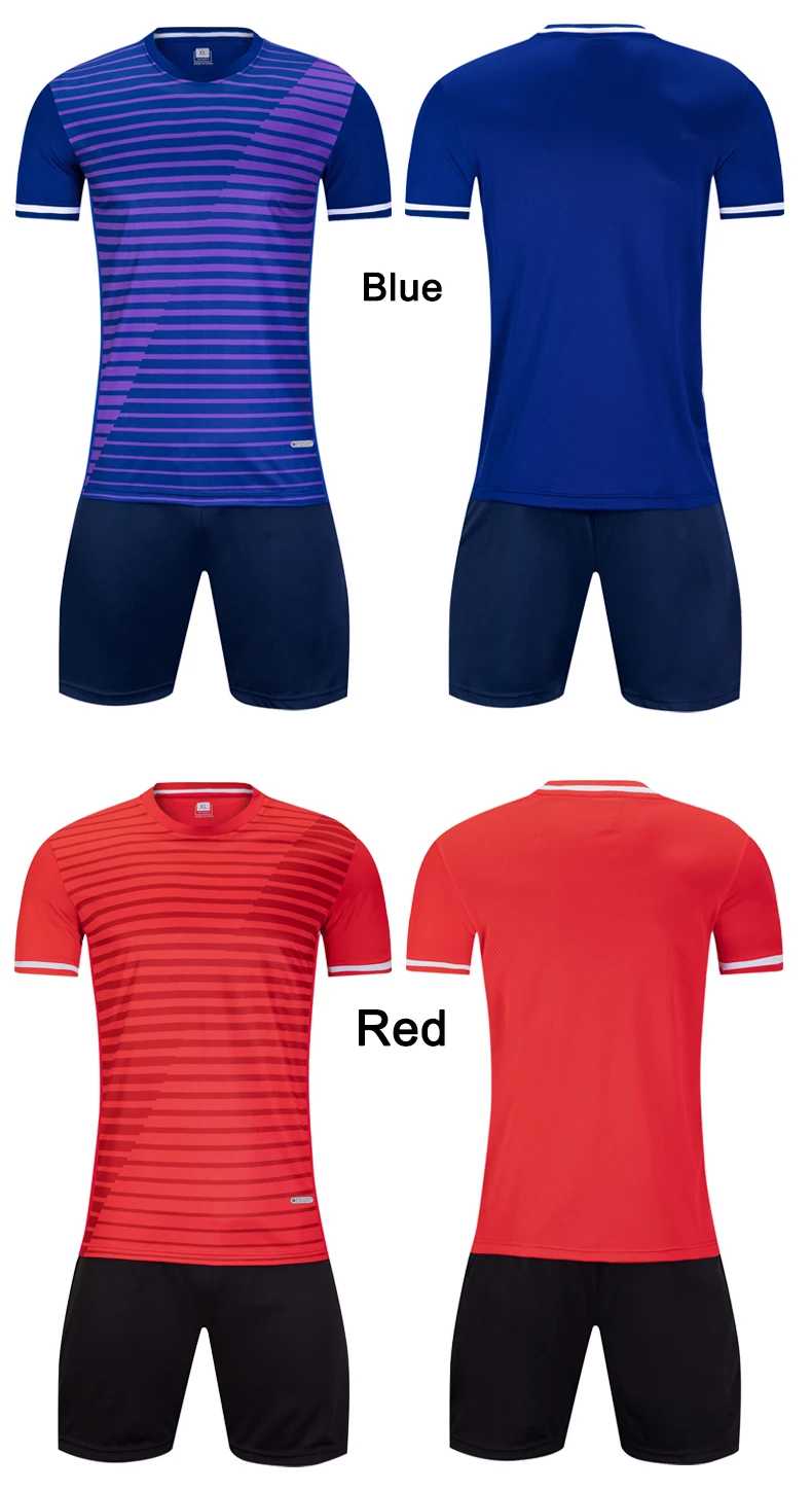 定制批发足球球衣套装升华印花足球衬衫空白男士运动足球服