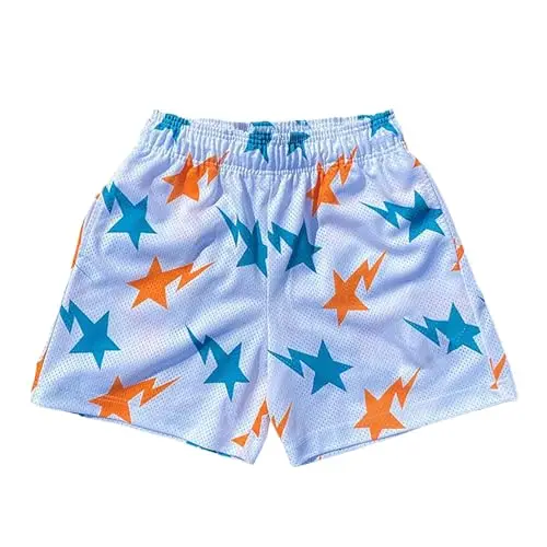 Men's Mesh Graphic Print Shorts Casual Work Out Cool Shorts Gym Basketball Running Short
