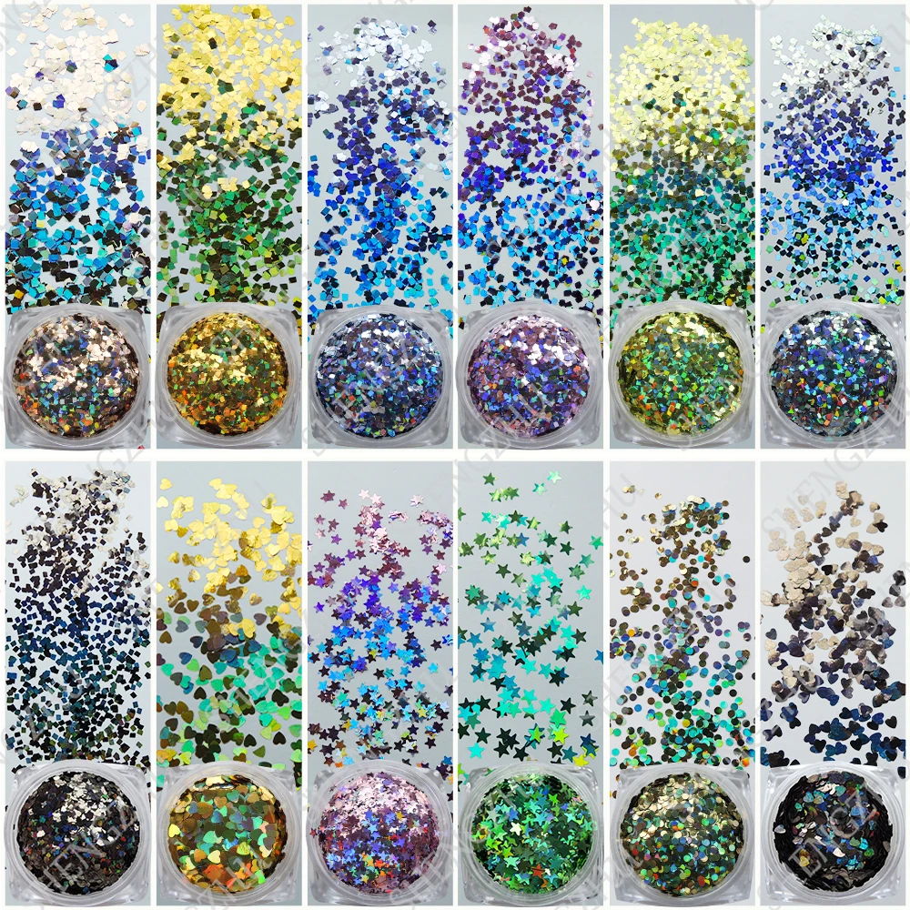 Sheng Zhu Wholesale Polyester Holo Glitter Powder Nails Art Bulk 