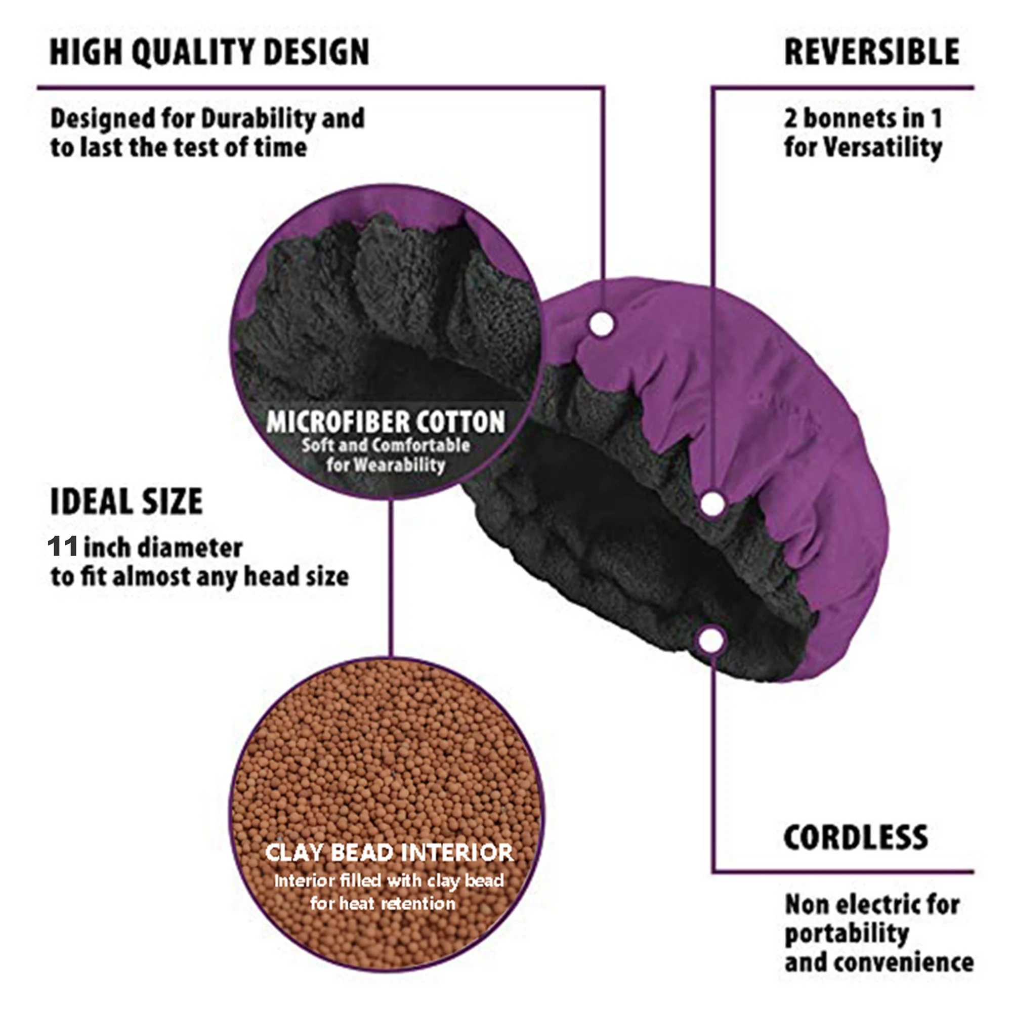 Беспроводные многоразовые терапии микроволновая печь Натуральная глина бисера тепловой глубокий тепла кондиционирования Горячая Уход за волосами Паровая маска для глаз Шляпа Кепка