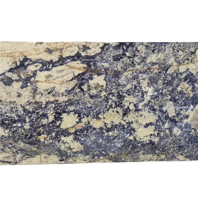 Brazil Bolivian Blue Stone Slab for Five- Star Hotel Wall Reception Top Decoration Bolivia Sodalite Blue Marble Slabs Thin Cut