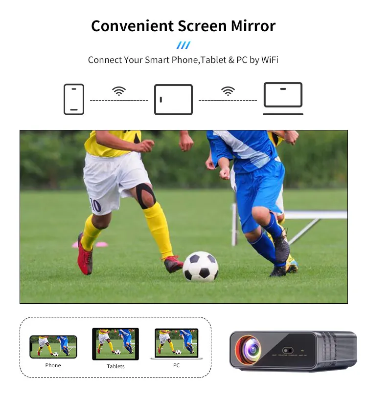 RONGQI L80 4KスマートAndroidプロジェクターWifi Proyector