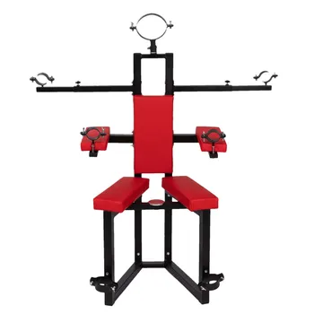 MOGlovers Fetish Furniture Red Chair for Couple SM Bondage Handcuff leather BDSM