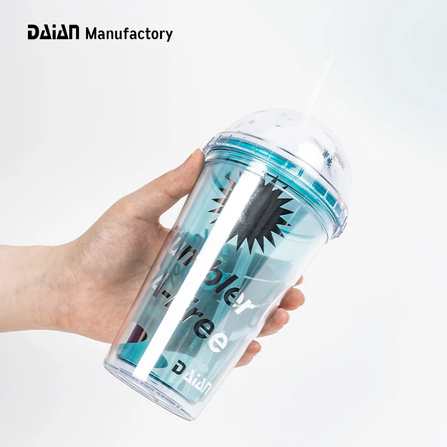 Индивидуальная Изолированная пластиковая кружка акриловая с логотипом 16 унций оптовая