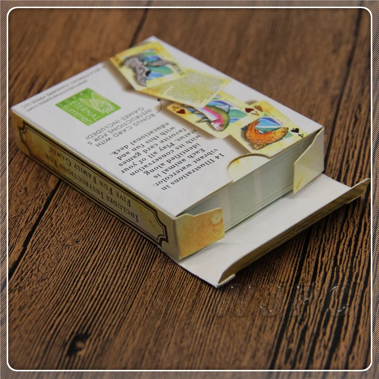 Cheap Price Custom Printing 280 Gsm Blue Core Paper Poker Cards Promotional 4 Color Playing Cards Set With Logo