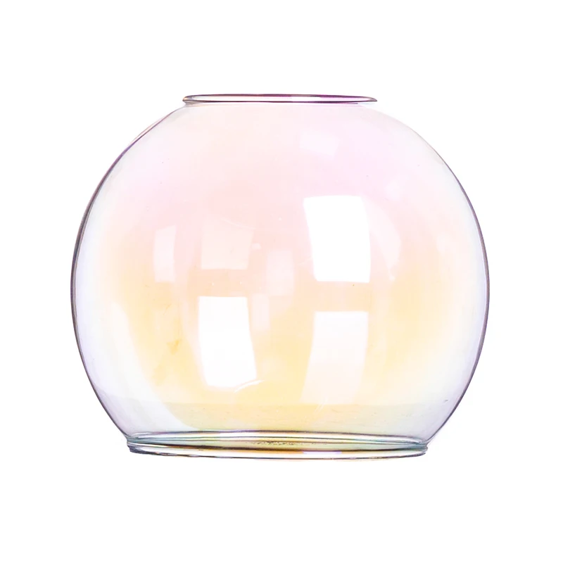 Handmade Replacement Lampworking Molded Blown Lighting Globe Rainbow Colored Glass Ball Shade for Lamps