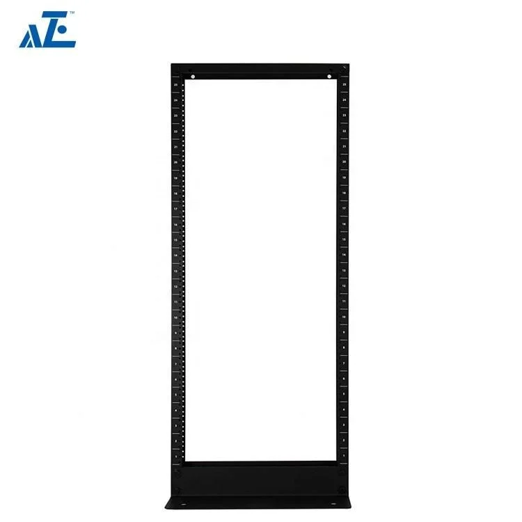 Алюминиевый шкаф с 2 стойками и открытой рамой 19 дюймов 13U 25U 42U 45U 55U стандартный сетевой корпус для сервера данных винтами