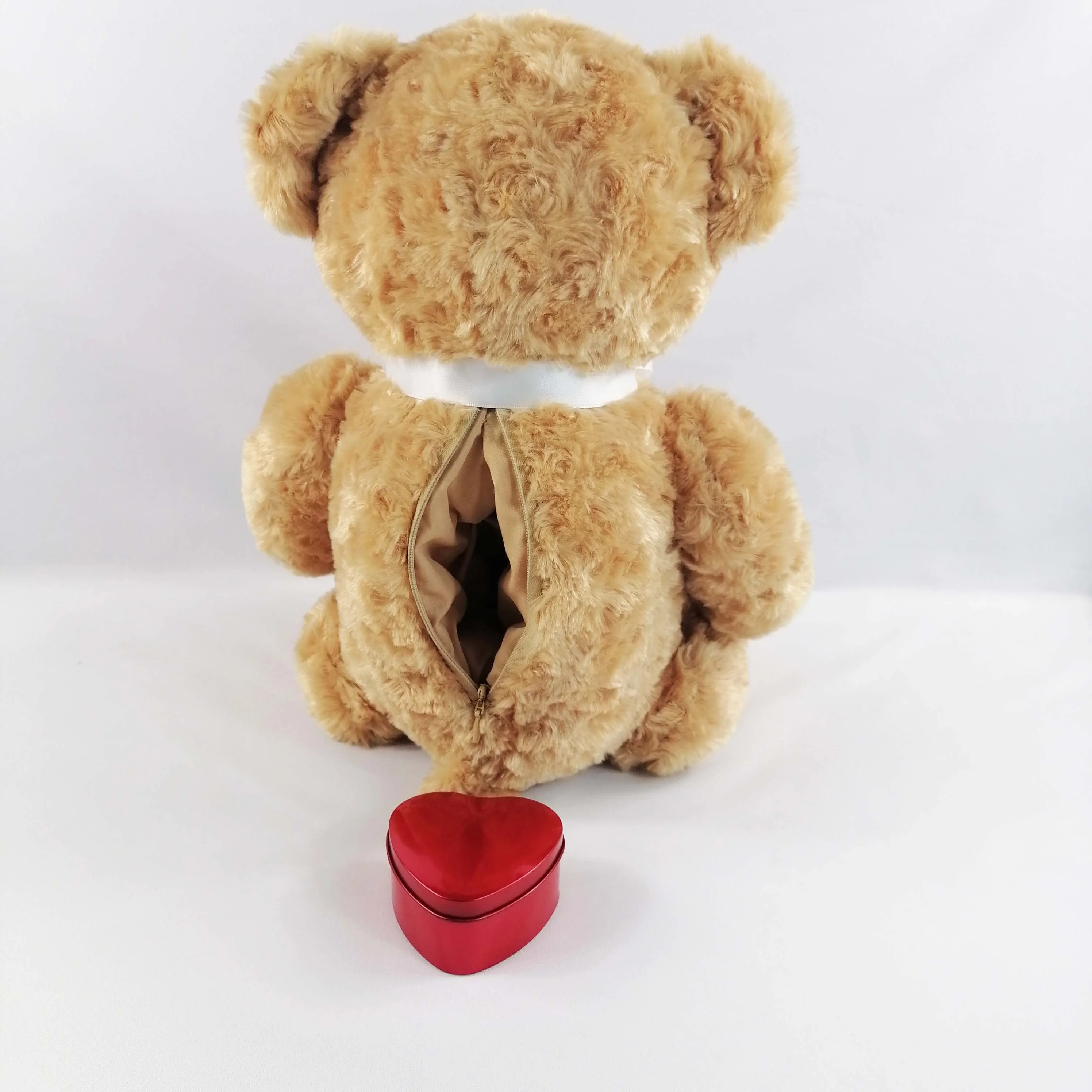 Customized Embroider Logo Soft Plush Bear Stuffed Animal Rose Teddy