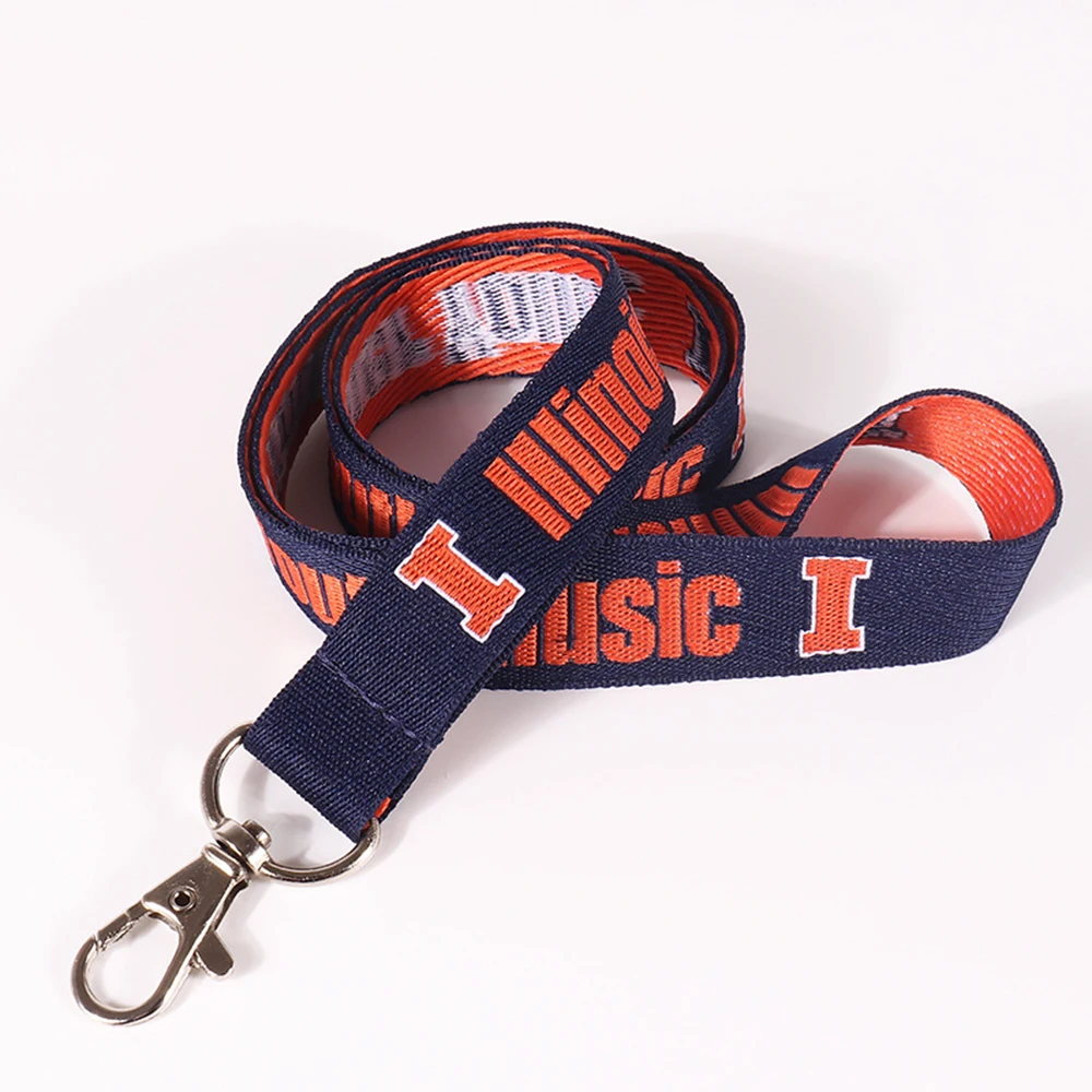 2cm Wide Polyester Woven Lanyard Staff Credentials Lanyard Woven Keychain Lanyard