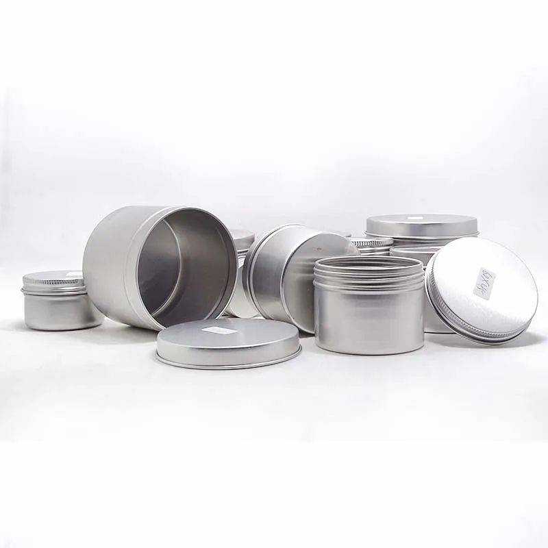 100ml 200 ml 300ml 400ml 500ml tin aluminum jar gold with screw lid